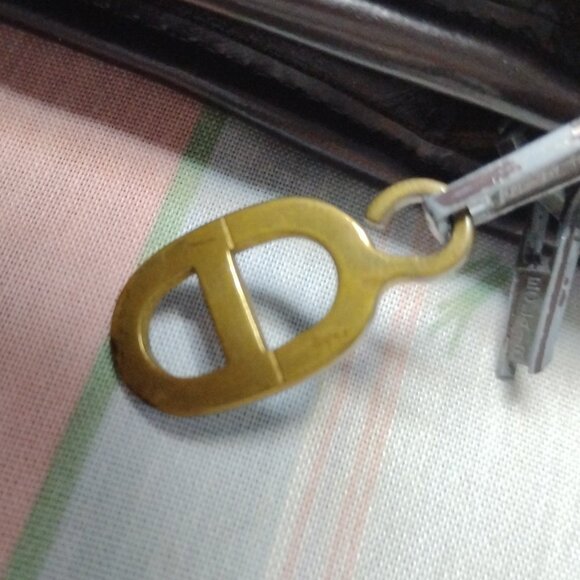 ❤️ Vintage Christian Dior Purse Trotter Pattern Shoulder to Clutch - Picture 6 of 8